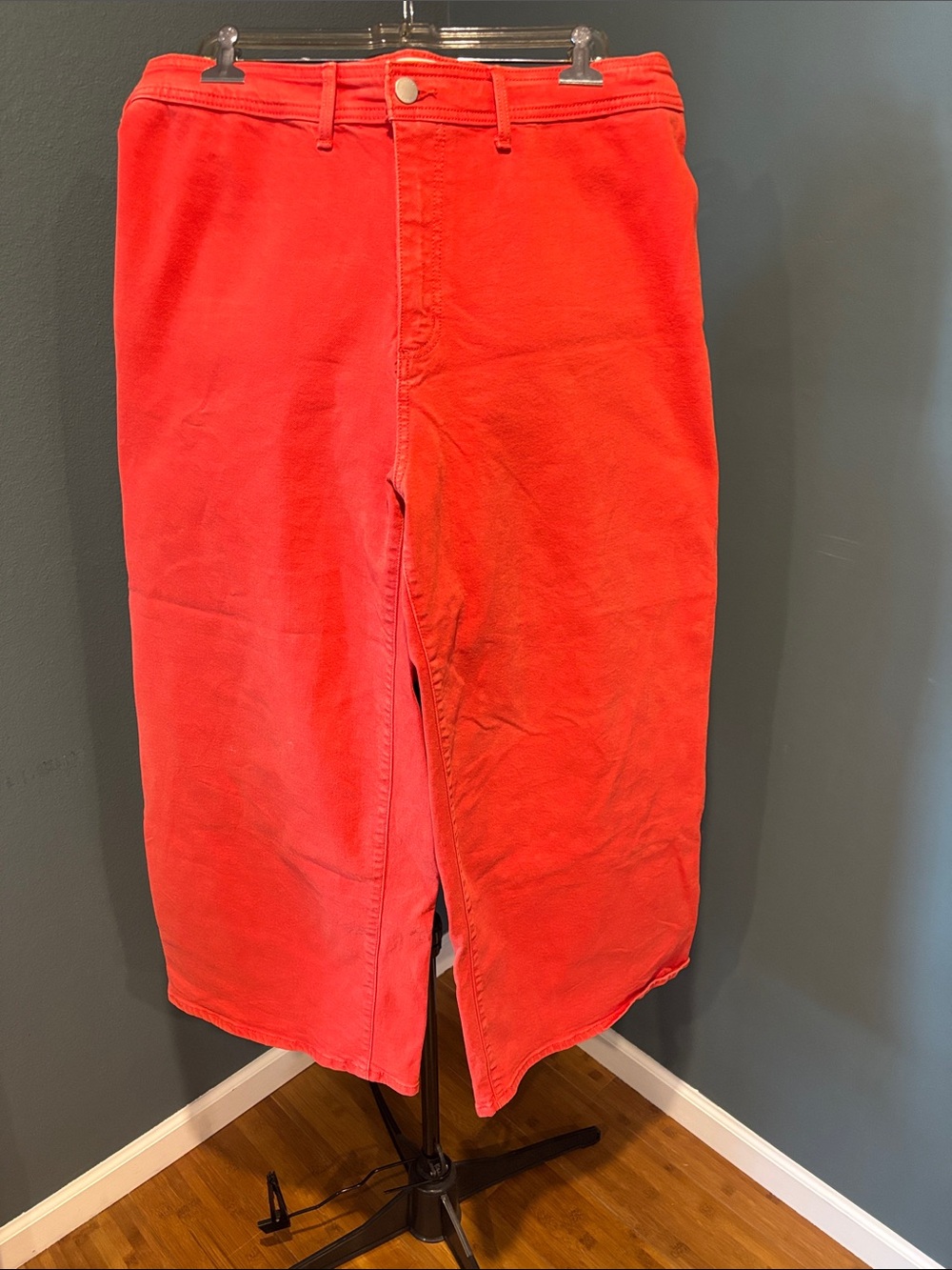 Universal Standard Bright Red Wide-Leg Jumpsuit Pants